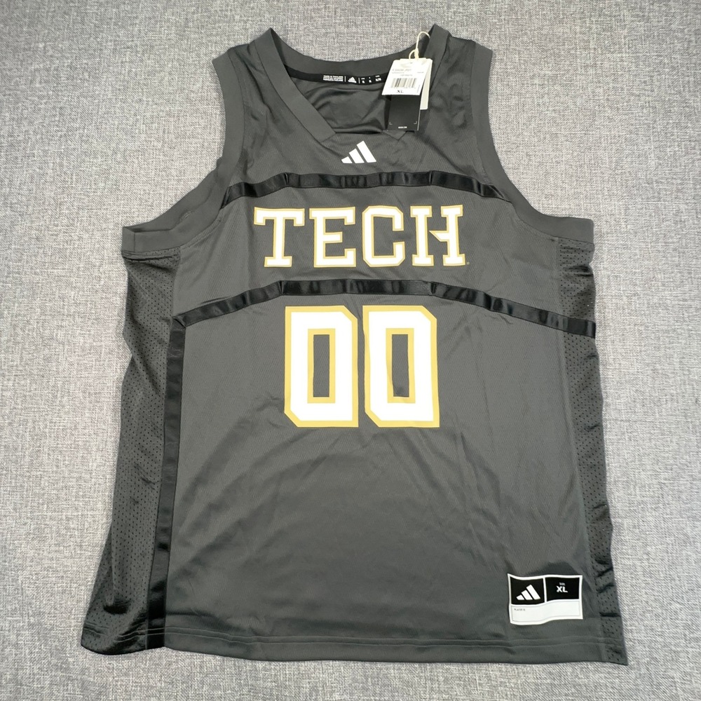 Adidas Georgia Tech #00 Swingman Basketball Jersey Mens XL Gray NCAA Gameday NEW